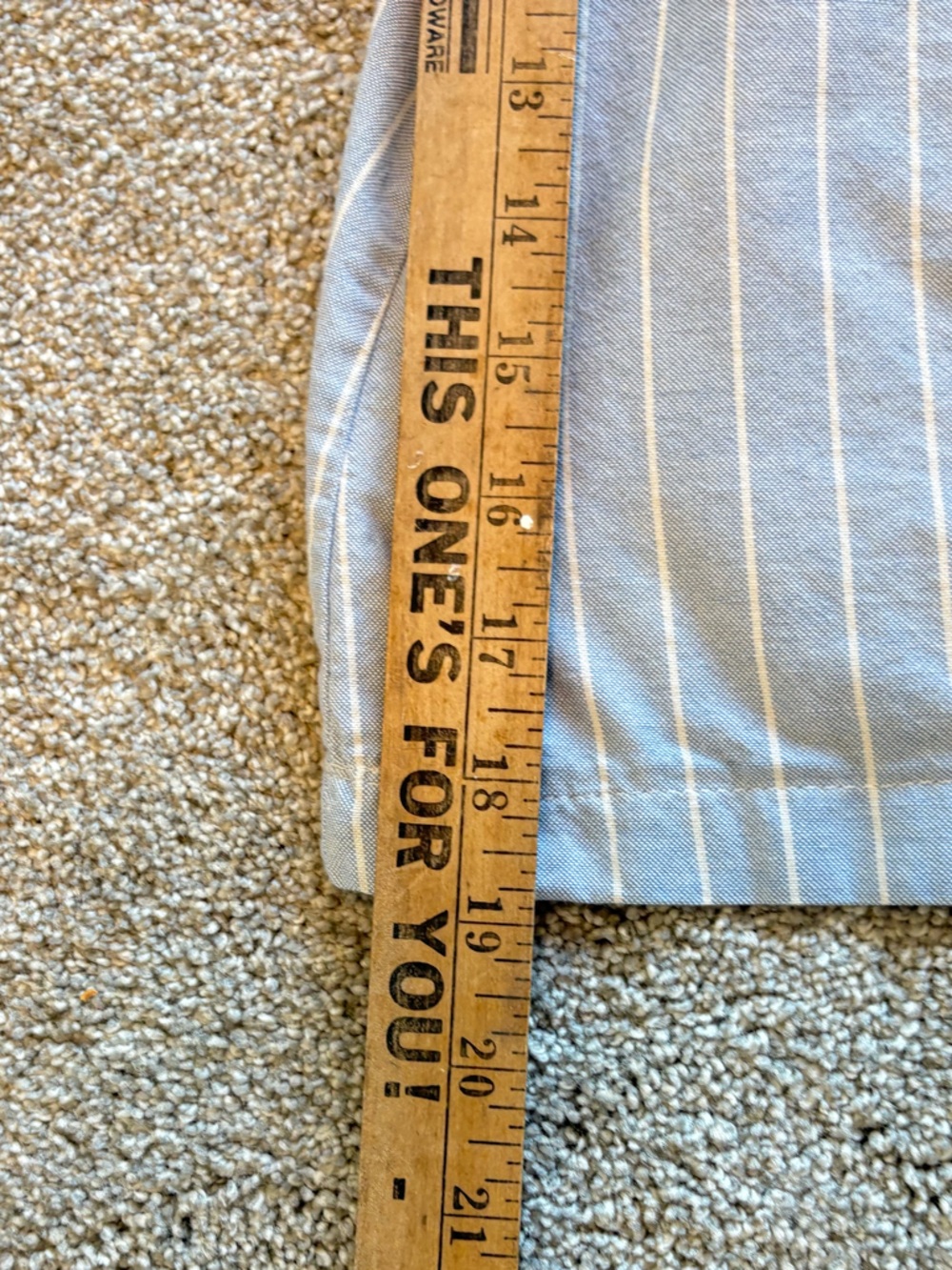 Vintage Chaus Pinstripe Crope Flare Wide Leg Pants Blue Size 10 - Picture 13 of 13